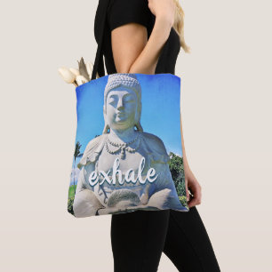 Hawaii Tropische Boeddha Foto Uitademen Script Sti Tote Bag
