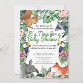 Hawaii Tropische dieren Girl Baby shower Kaart (Voorkant)