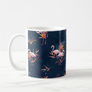 Hawaii Tropische flamingo met vogel van de Paradis Koffiemok
