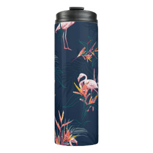Hawaii Tropische flamingo met vogel van de Paradis Thermosbeker