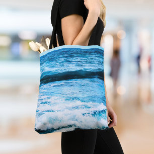 Hawaii tropische turquoise oceaangolven fotografie tote bag