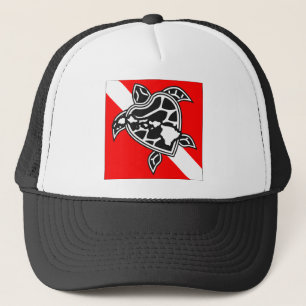 Hawaii Turtle Duikvlag Trucker Pet