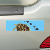 Hawaii Turtle en Hawaii Bumpersticker (Op auto)