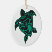 Hawaii Turtle en Hawaii eilanden Keramisch Ornament (Rechts)