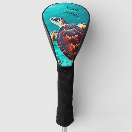 Hawaii Turtle Honu Foto Golf Head Hoesje Golfheadcover (Voorkant)
