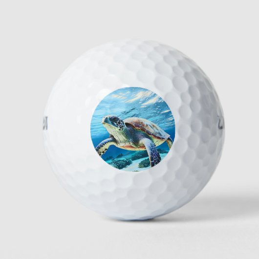 Hawaii Turtle Honu Foto Golfballen (Voorkant)