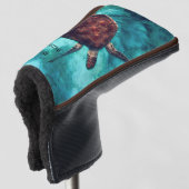 Hawaii Turtle Maritime Photo Jouw naam Golfheadcover (3/4 voorkant)