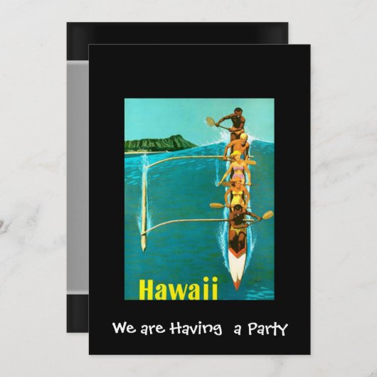 Hawaii Uitnodiging van particuliere partijen (Voorkant / Achterkant)