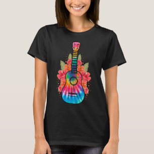 Hawaii Uke Flower Ukulele Guitar T-shirt