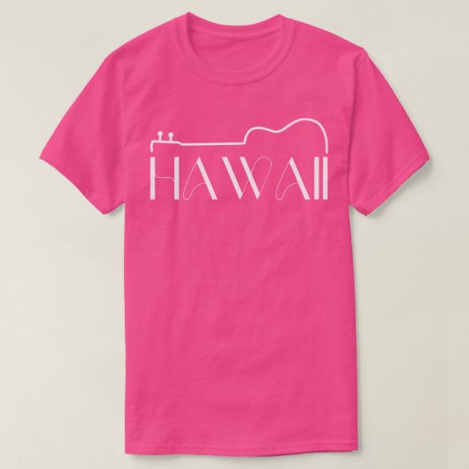 Hawaii Uke Ukulele Texte blanc TShirt (Design devant)