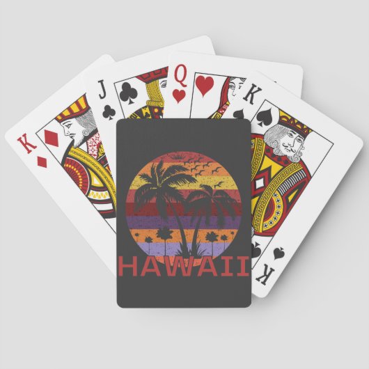 Hawaii US  Palm Trevel Pokerkaarten (Achterkant)