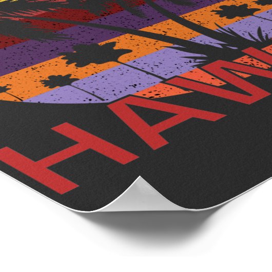 Hawaii US Palm Trevel Poster (Hoek)