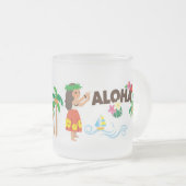 Hawaii-vakantie Matglas Koffiemok (Voorkant rechts)