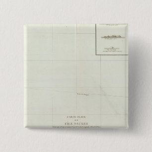 Hawaii Vierkante Button 5,1 Cm