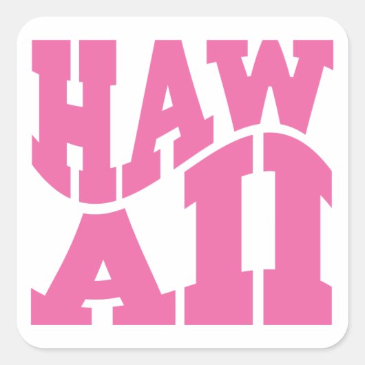 Hawaii Vierkante Sticker (Voorkant)