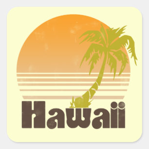 Hawaii Vierkante Sticker
