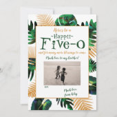 Hawaii Vijf-0 50e verjaardag kaart (Voorkant)