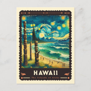 Hawaii Vincent van Gogh geïnspireerd Briefkaart