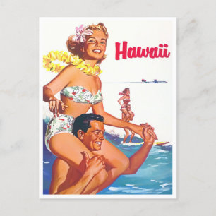 Hawaii vintage-briefkaart briefkaart