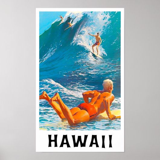 Hawaii vintage-poster poster (Voorkant)