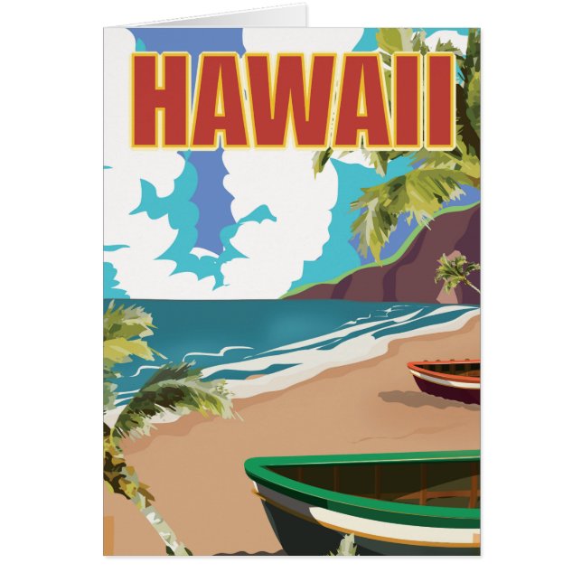 Hawaii vintage reisposter (Voorkant)