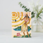 Hawaii Vintage Travel Briefkaart (Staand voorkant)