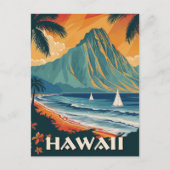 Hawaii Vintage Travel Briefkaart (Voorkant)