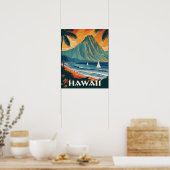 Hawaii Vintage Travel Poster (Keuken)