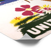 Hawaii Vintage Travel Poster teruggezet (Hoek)