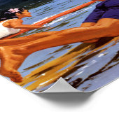 Hawaii Vintage Travel Poster teruggezet (Hoek)