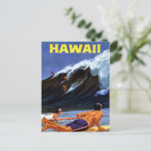 Hawaii Vintage Travel Poster teruggezet Briefkaart (Staand voorkant)