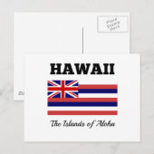 Hawaii, Vlag en Motto Briefkaart (Voorkant / Achterkant)