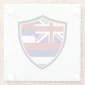 Hawaii-vlag Glazen Onderzetter (Achterkant)