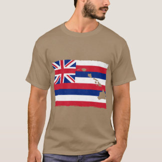 Hawaii Vlag met de Hawaiiaanse eilanden T-shirt