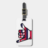 Hawaii-vlaggenhand Bagagelabel (Voorkant verticaal)
