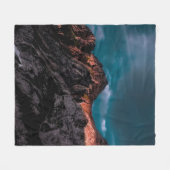 HAWAII VOLCANO DIGITAL WALLPAPER FLEECE DEKEN (Voorkant (Horizontaal))