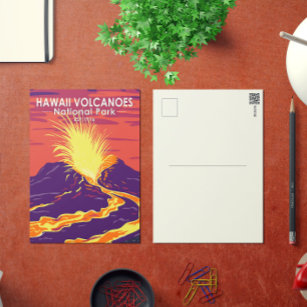 Hawaii Volcanoes National Park Carte postale Vinta