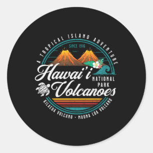 Hawaii Volcanoes National Park Kilauea Mauna Loa Ronde Sticker