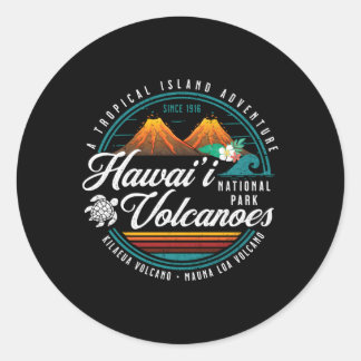 Hawaii Volcanoes National Park Kilauea Mauna Loa Ronde Sticker