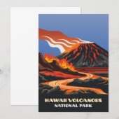 Hawaii Volcanoes National Park Wedding Table Sign Kaart (Voorkant / Achterkant)