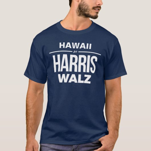Hawaii voor Harris Walz T-shirt (Voorkant)
