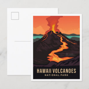 Hawaii Vulkanen Nationaal Park VS Reizen Briefkaart