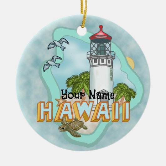 Hawaii Vuurtoren ornament (Voorkant)