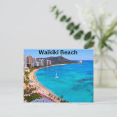 Hawaii Waikiki Beach Briefkaart (Staand voorkant)