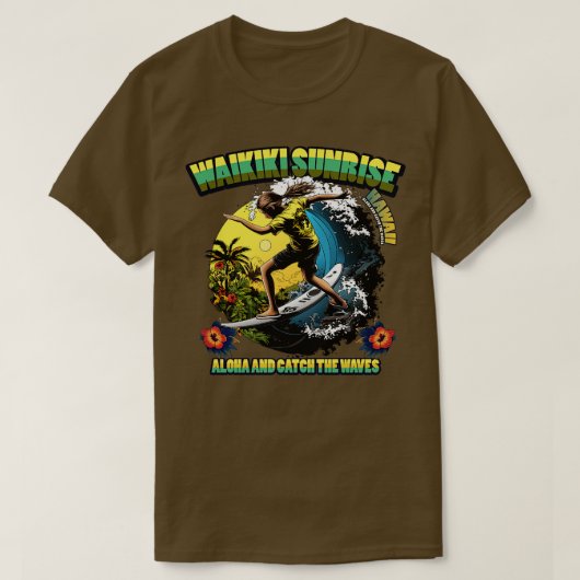 Hawaii waikiki surf 80809 TShirt (Design devant)