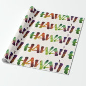 Hawai'i - Waterverf Lettering kalligrafie Hawaii Cadeaupapier (Uitgerold)