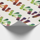 Hawai'i - Waterverf Lettering kalligrafie Hawaii Cadeaupapier (Hoek)