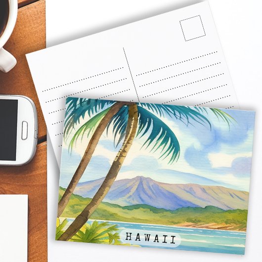  Hawaii Waterverf Reizen Briefkaart