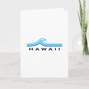Hawaii Waves Vintage Heren Dames Jongens Souvenir  Kaart