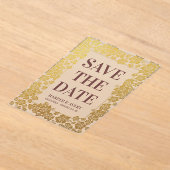 Hawaii Wedding Bewaar de datum Acryl Uitnodigingen (Laagn)